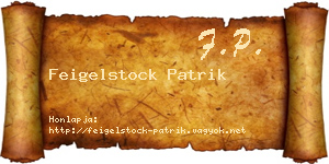 Feigelstock Patrik névjegykártya